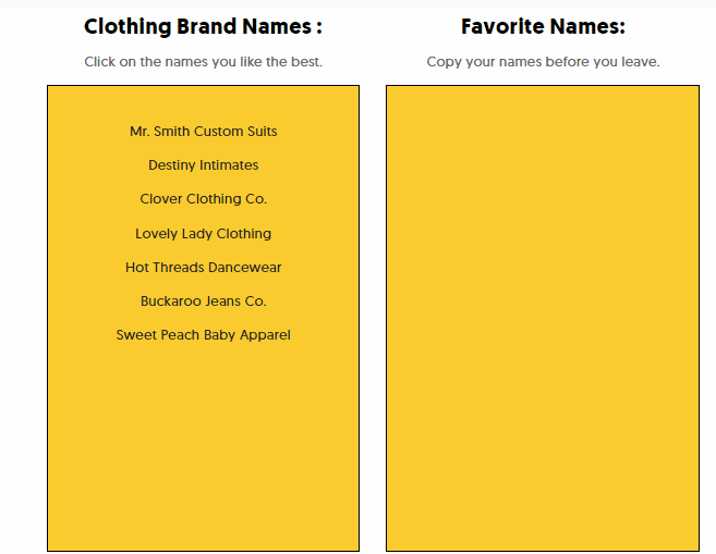 best-clothing-brand-name-generator