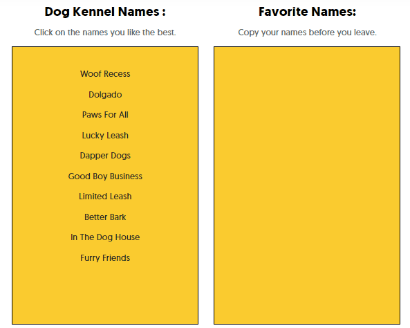 Dog Kennel Name Generator Name Generator Pro