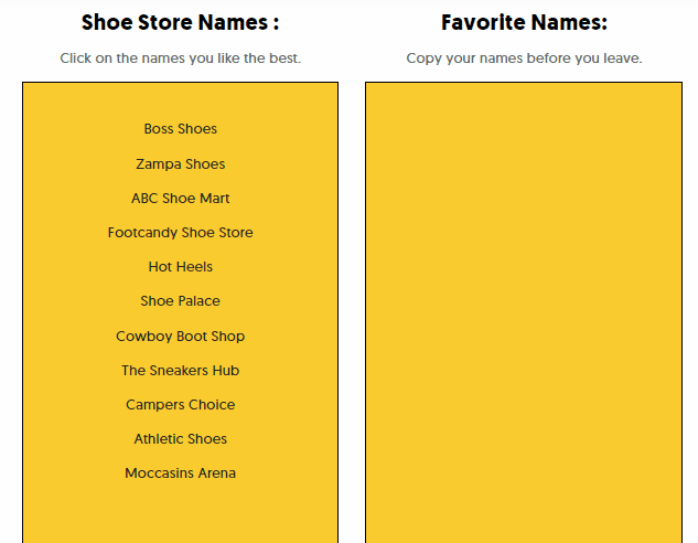 best-shoe-store-name-ideas-generator