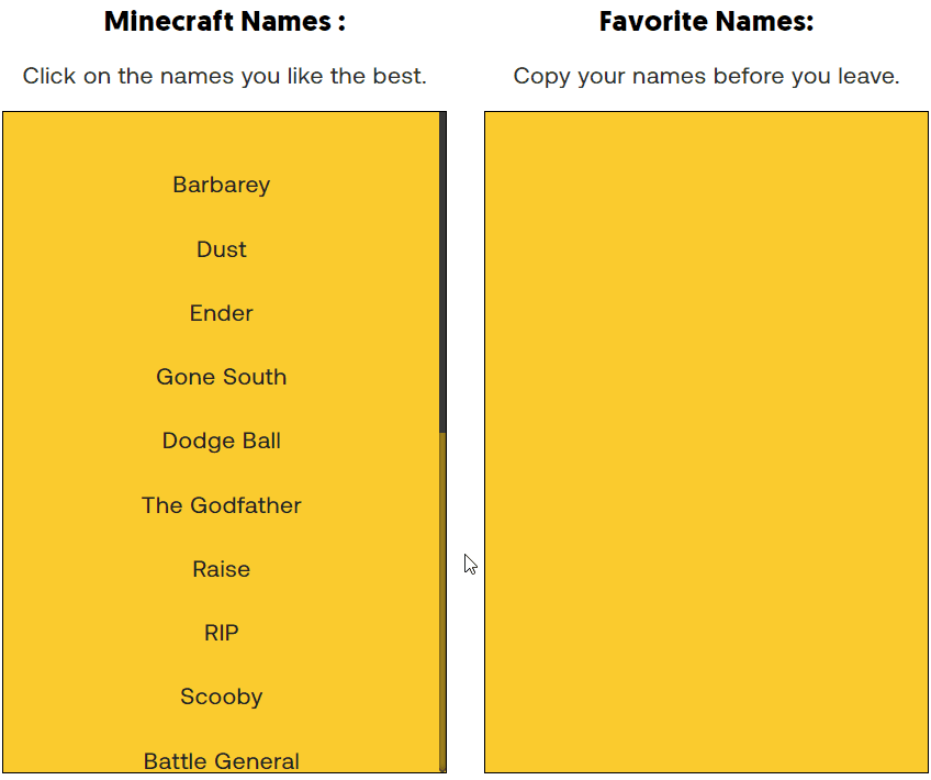 creative-minecraft-names
